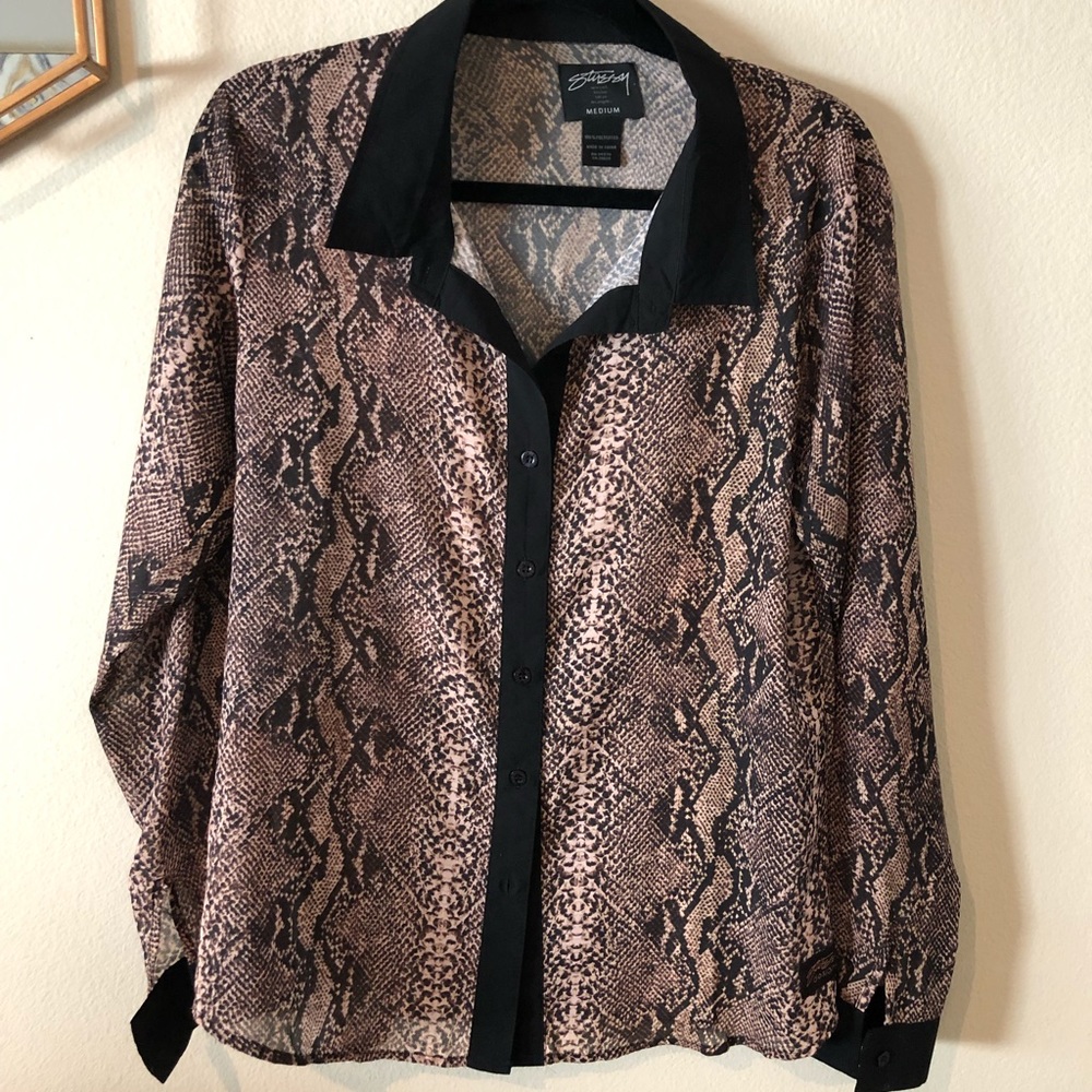 Stussy Python Button Down - Med NWOT